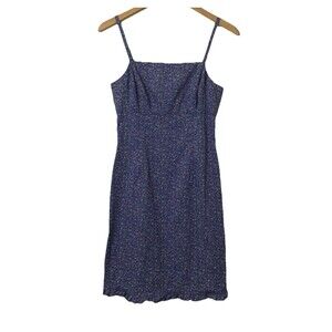 Vintage Y2K Express Purple Size 5/6 Floral Dress Ditsy Ruffle Hem Coquette Fairy